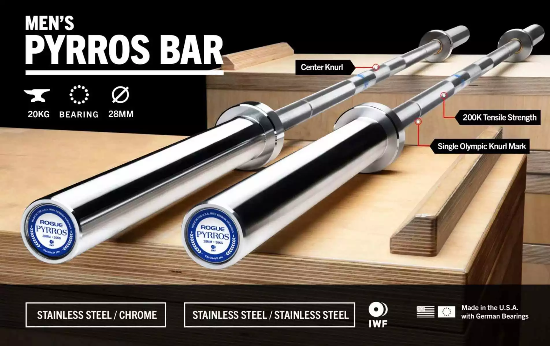 Rogue Pyrros Bar – Stainless Steel