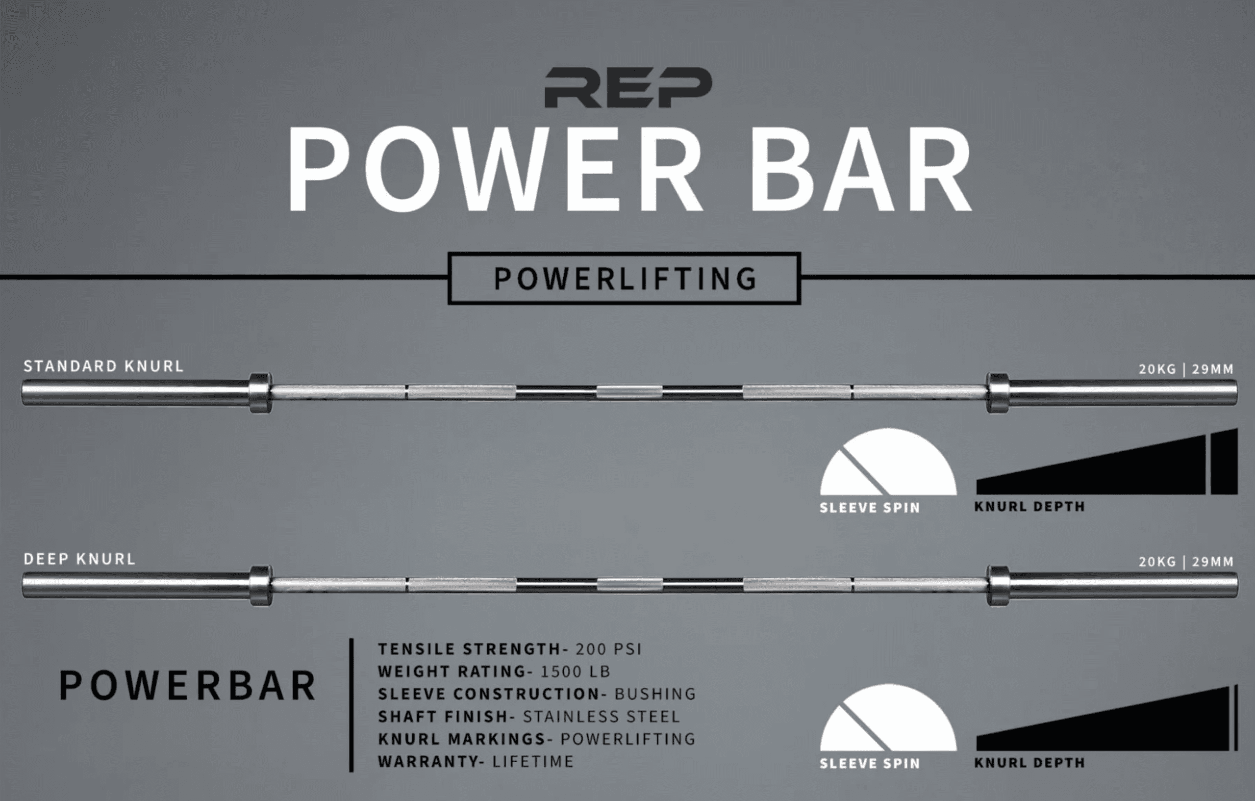 REP Stainless Steel Power Bar V2