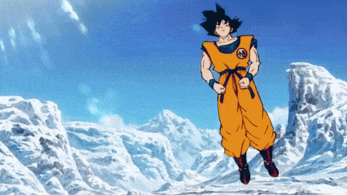 Goku doing a Proper Warmup before fighting Broly
