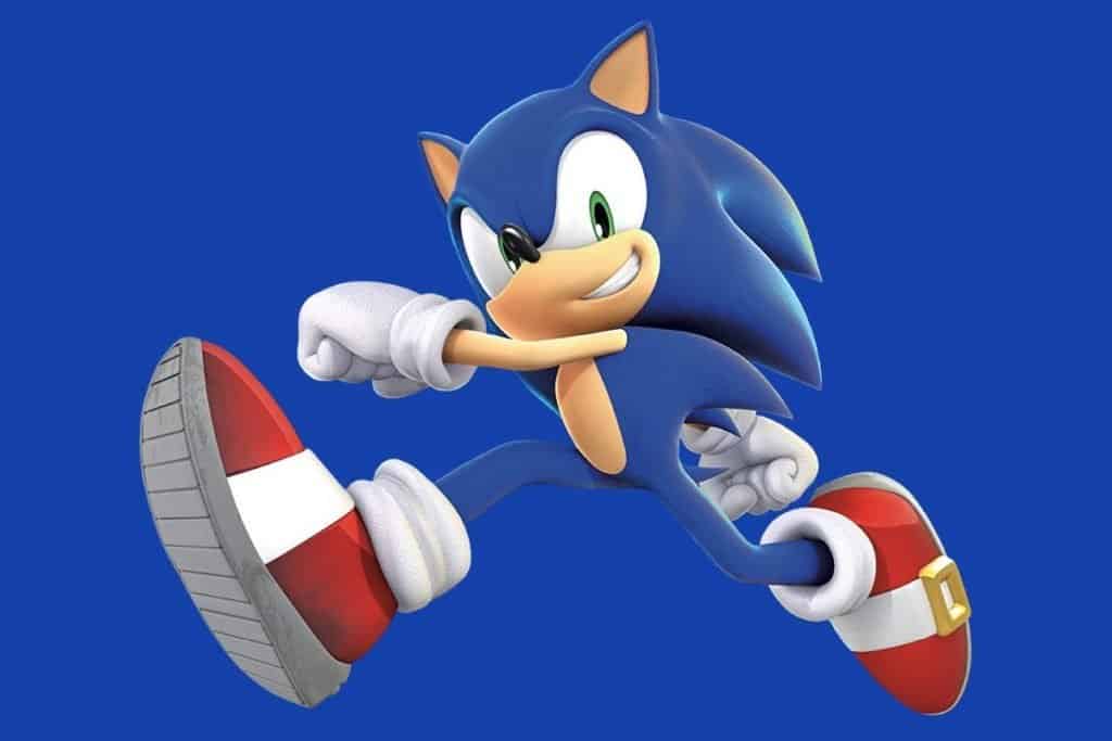 Sonic the hedgehog showing off his cool light shoes