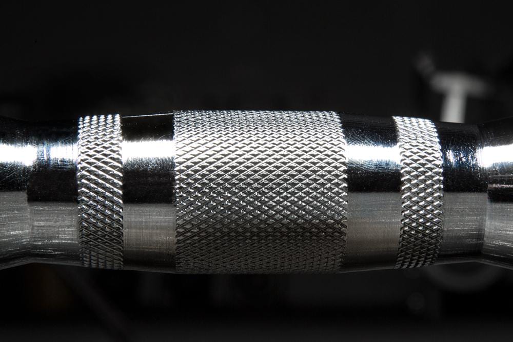 knurling on the rogue dumbbells