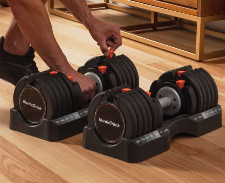 nordictrack select a weight dumbbells