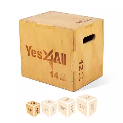 Yes4All 3 in 1 Wooden Plyo Box