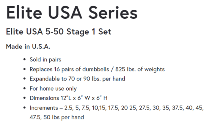 powerblock elite usa series stage 1 kit