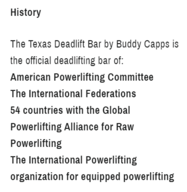 incredible history of the texas deadlift bar