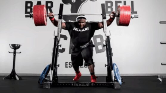 ray williams about to test out the rogue squat barbell