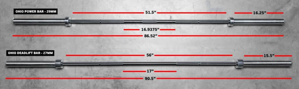 rogue ohio deadlift bar vs power bar specs