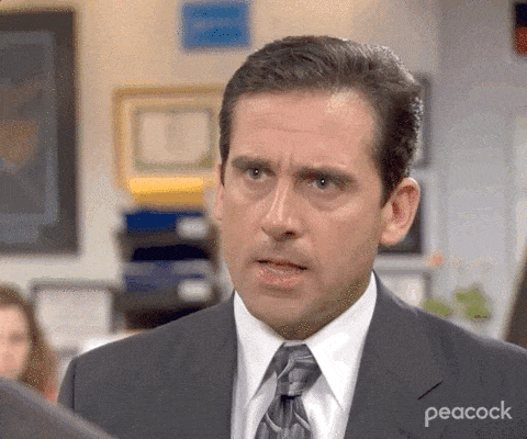 steve carrell in the office telling you to stop squatting with a curl bar