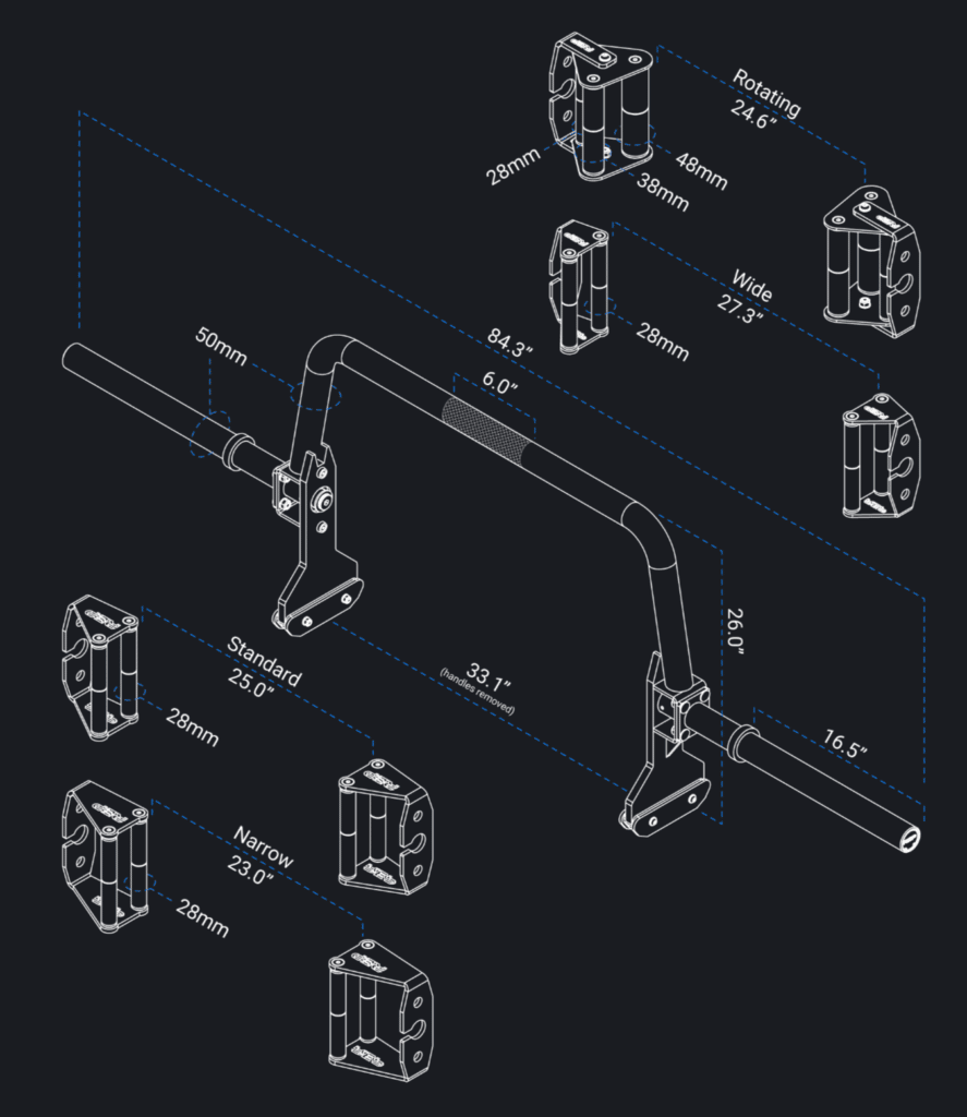 rep open hex bar dimensions