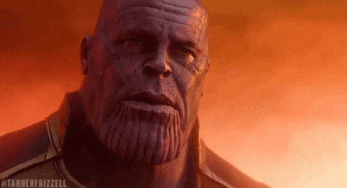 Thanos letting us know that everything is a drawback if you try deadlifts with an ez bar