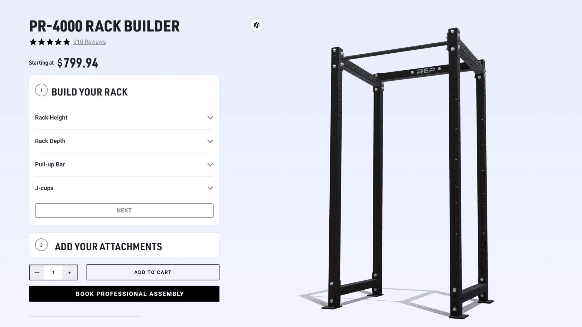pr 4000 rack builder
