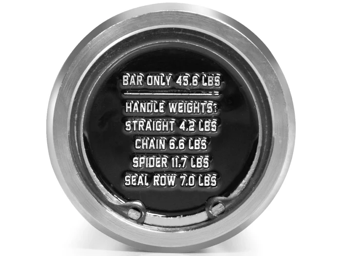 ss4 endcap that shows weight of bar and handle weights
