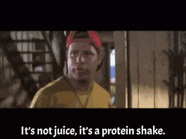 samwise gamgee telling you its not juice its a protein shake